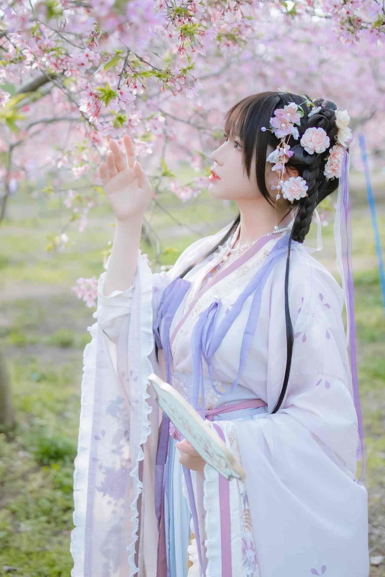 NO.043Nyako喵子樱花汉服花神祈愿【52P】-可宝主